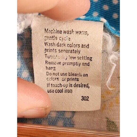 Vintage Retro Housewife Sleeveless Clothespin Shirt Floral 12 M Ship N Shore - Picture 5 of 11